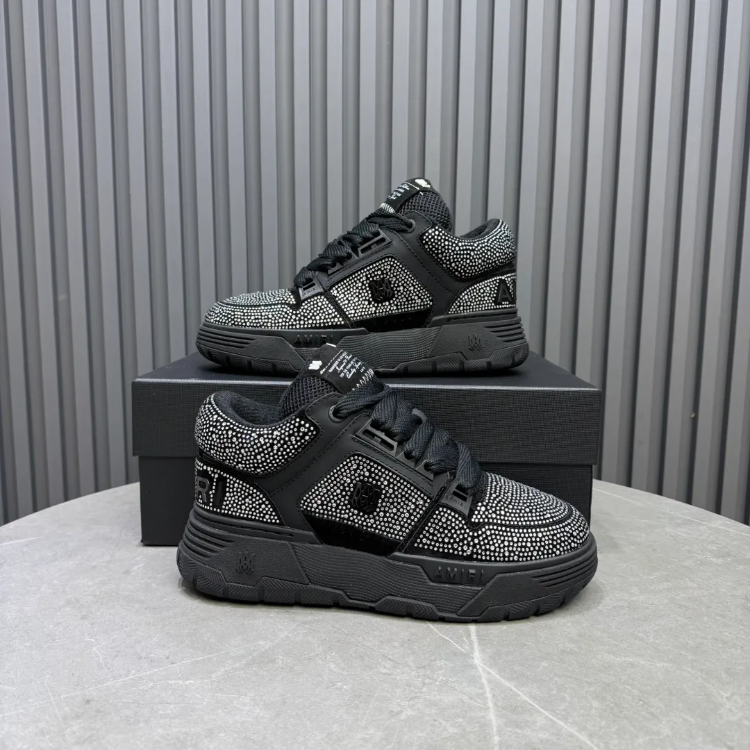 Men's shoes 💰760💰 AMIRI AMIRI fashion brand hot sale 🔥 Available all year round, couples 💑 Official website synchronization Imported fabrics 1⃣️ vs 1⃣️ replica, original factory special original sole, 35-45 (45. non-refundable)